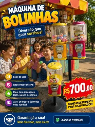 Máquina de bolinhas 3 em 1