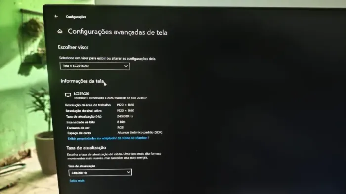 Monitor SAMSUNG ODYSSEY 27 polegadas 240hz