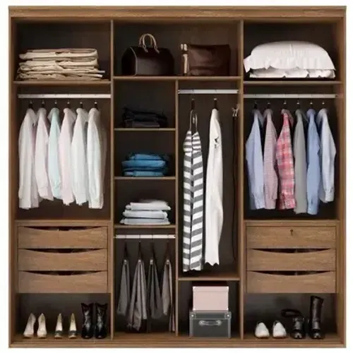 Guarda roupa 6 portas com espelho