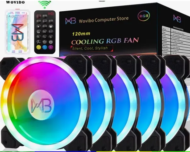 Fãs 120mm com Rgb, controle tudo com apenas um controle na palma da suas mãos!
