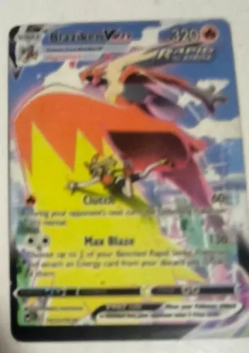 Lote com 4 cartas Pokémon-3 Raras+1 VMAX-Bom Estado, Pequena na ponta, preço justo