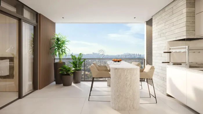 Apartamento no Batel com sacada gourmet e em condomínio completo