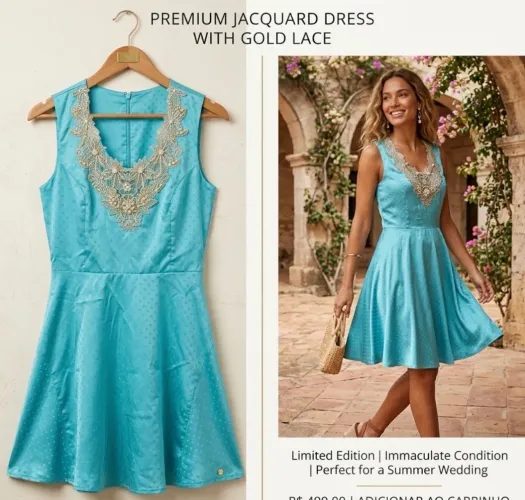 Vestido Azul de Festa