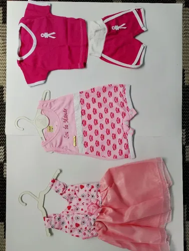 Kit bebê 3 peças menina