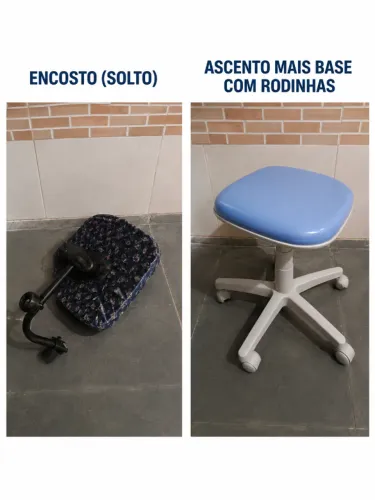 Cadeira Giratória para Escritório/Clínica com Pistão Funcionando