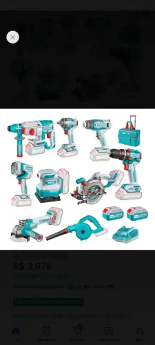 Kit ferramentas total 9 unidades