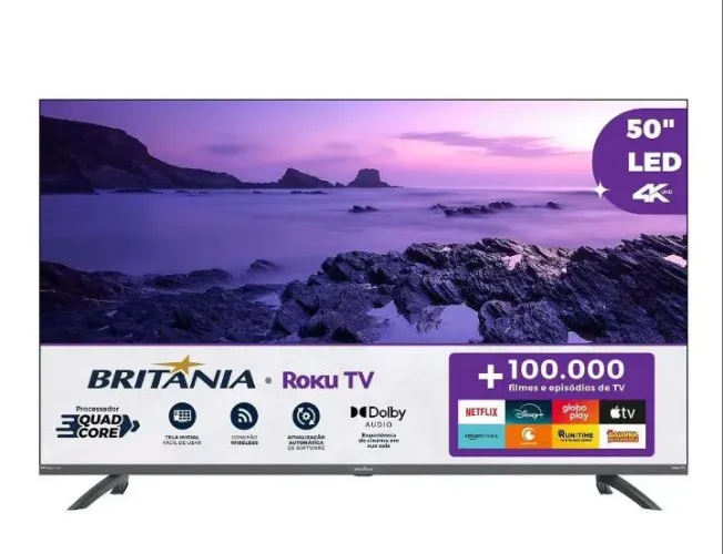 Smarttv Britânia 50 polegadas 4k 