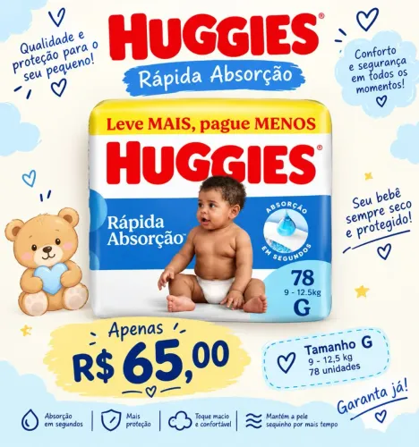 FRALDA HUGGIES A VENDA