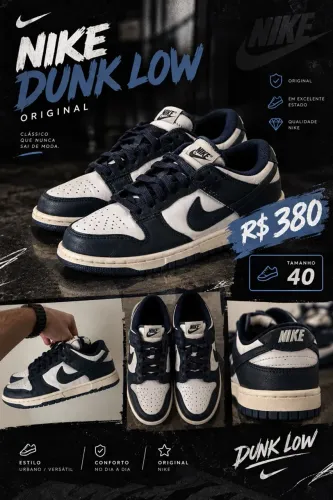 Tênis Nike Dunk Azul marinho 40