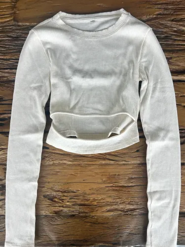 Manga Longa Cropped