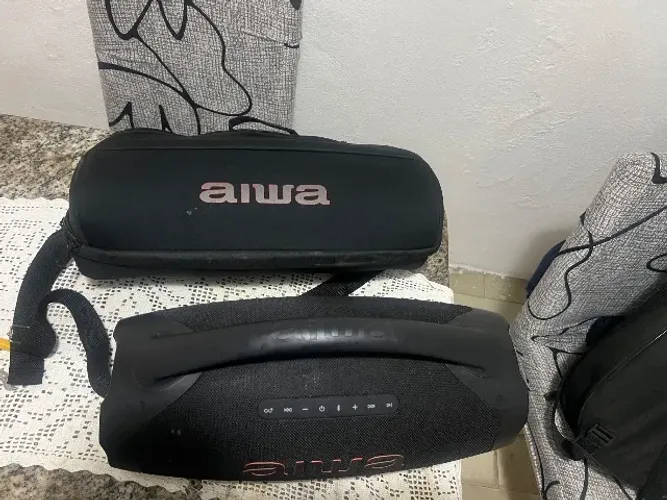 Caixa de Son boombox aiwa com capa/bolsa