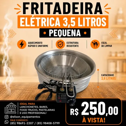 Fritadeira elétrica pequena 3,5 litros