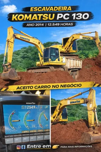 Retro Escavadeira Komatsu PC130