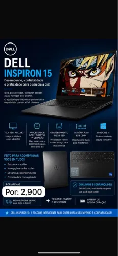 Notebook Dell Inspiron 15 i5 13ª Geração | 8GB RAM | SSD 512GB