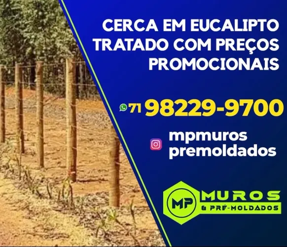 Cerca em eucalipto tratado 