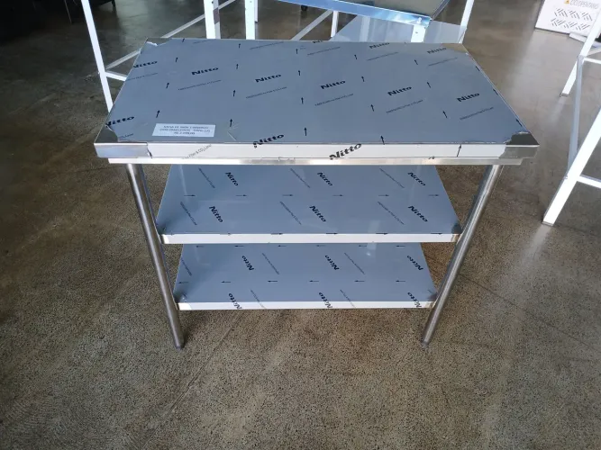 Mesa Inox 100x60 Bancada Reforçada 2 Prateleiras