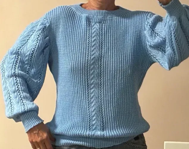 Blusa frio trico céu P