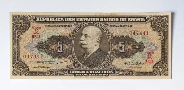 Nota de 5 Cruzeiros, Barão do Rio Branco. FC Perfeita. Est. 2ª. Ano 1951