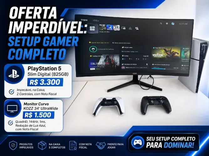 PS5 E MONITOR GAMER