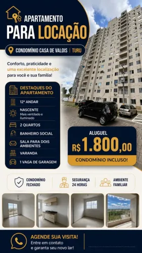 APARTAMENTO PARA LOCAÇÃO - CASA DE VALOIS | TURU