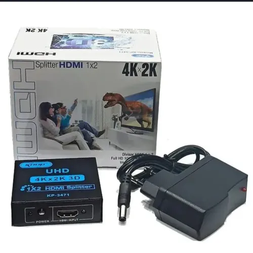 Splitter HDMI Divisor com 1 Entrada e 2 Saídas 3D - tomate em São Luís ma