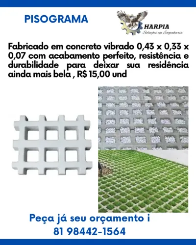 PISOGRAMA EM CONCRETO VIBRADO