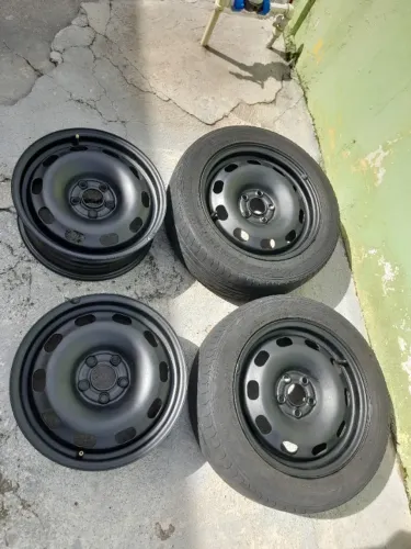  Jogo 4 Rodas Ferro Aro 15 Original Vw Polo Golf Fox 5x100