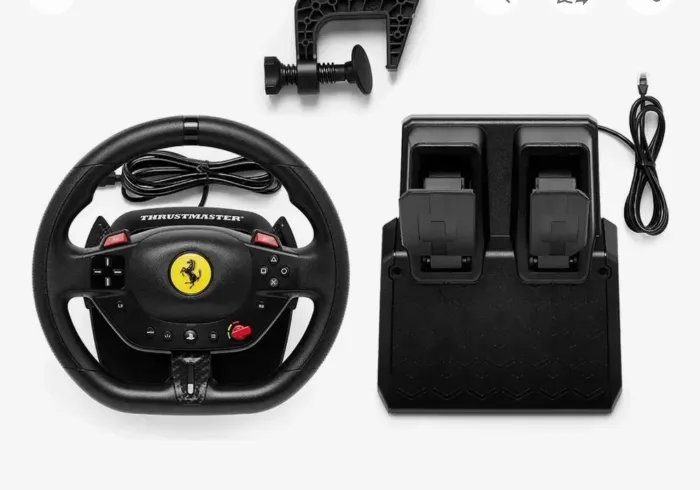 Conjunto de volante e pedais Thrustmaster T98 Ferrari 296 GTB