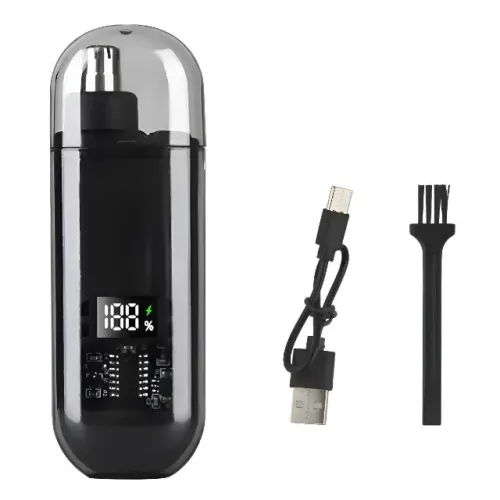 Aparador Elétrico Pêlos Nariz e Orelha Portátil USB