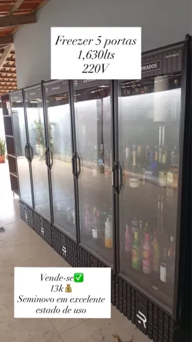 Expositor refrigerado 5 portas