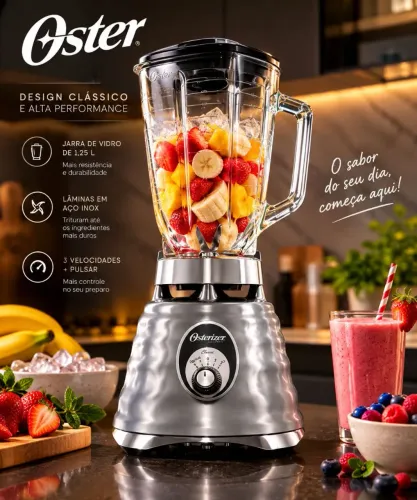 Liquidificador Oster perfeito pra loja 1,25l