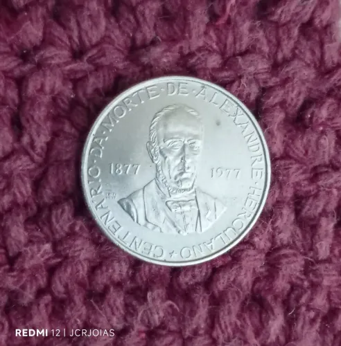 Moeda 25 escudos Alexandre Herculano 1977