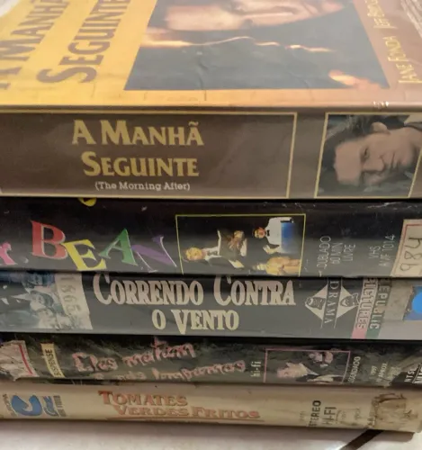 Fitas filmes em VHS lote 5 fitas