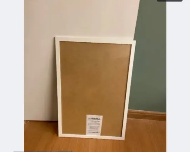 Moldura Tamanho 40x60cm - E-vidro - Mdf - Pendurador Branco