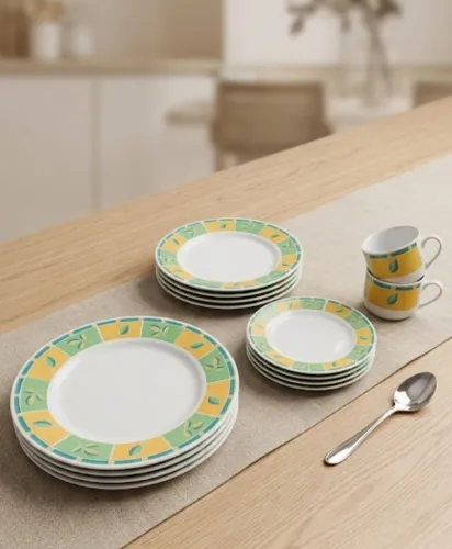 Conjunto pratos 16 peças porcelana