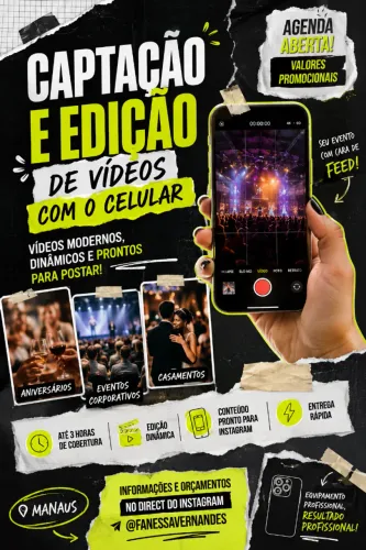 Captação e Edição de Vídeos para Eventos