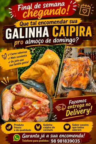 Galinha Caipira abatida