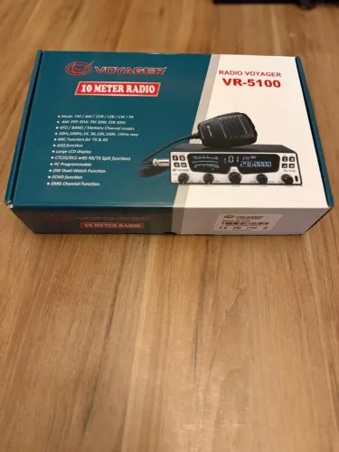 Rádio Voyager VR-5100 10 metros PX AM FM SSB CW PA 24-30MHZ