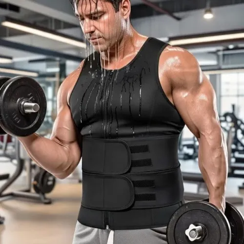 Cinta Masculina Queima Gordura Dupla Compressão