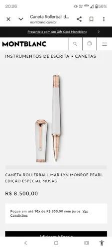 Caneta Mont Blanc