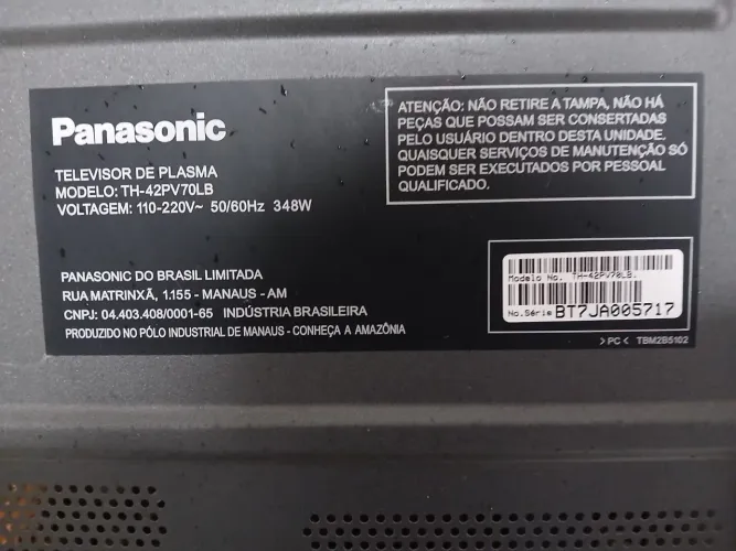 Tv Panasonic com Defeito para retirada de peças