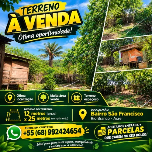 Terreno 10 por 25 no bairro São Francisco
