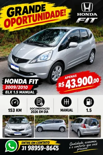 Honda Fit EXL 1.5 Flex 16V 5P MEC 2010