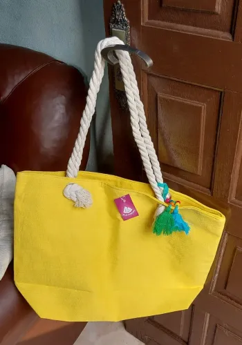 Bolsa amarela verão grande