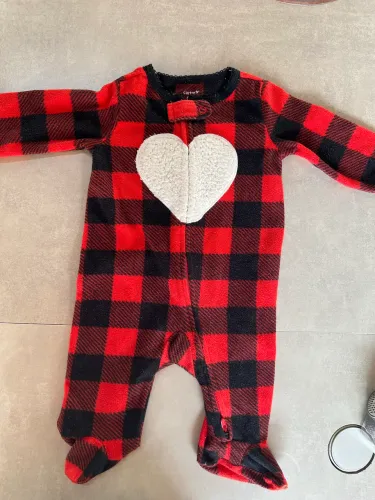 Macacão Carters em fleece, plush, zíper duplo 