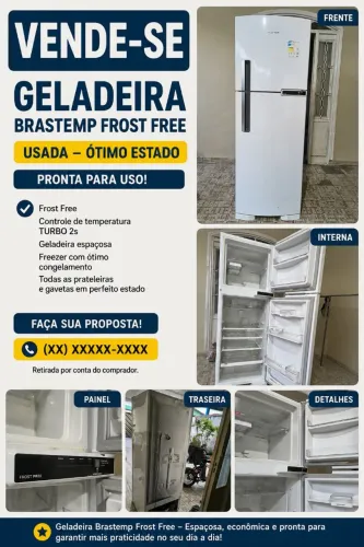 Geladeira brastemp frost free