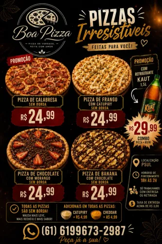 Pizzas baratas e gostosas