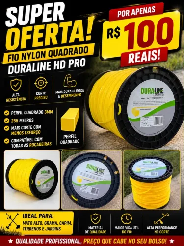 Fio nylon quadrado 