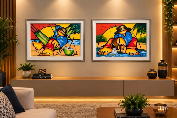 Conjunto de 2 Quadros decorativos