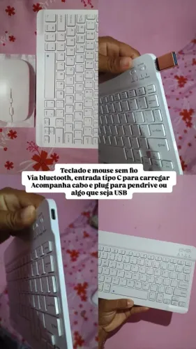 Teclado e mouse, via bluetooth. NOVOS